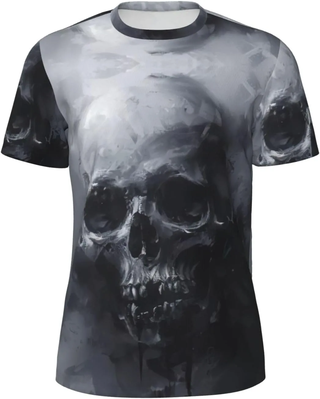 

Футболка мужская с принтом черепа для спорта и повседневной носки LIXLZH