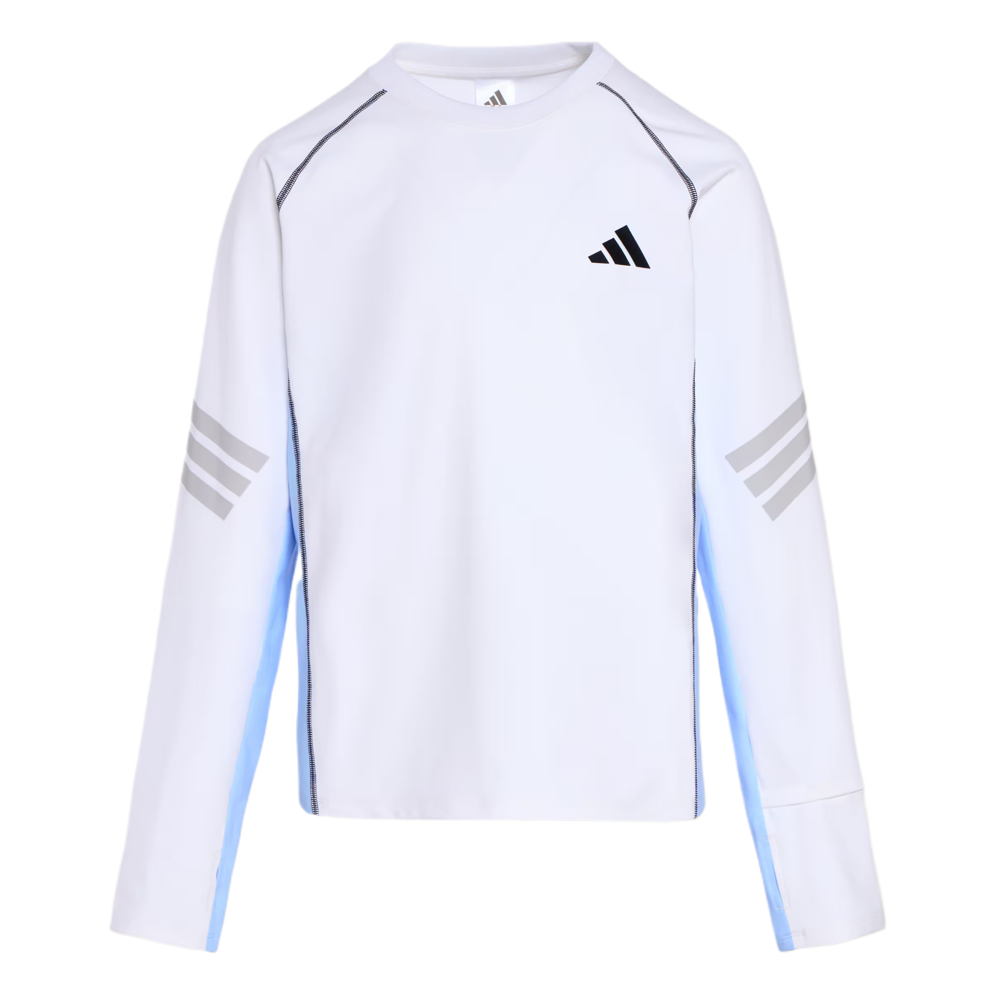 

Футболка для детей Crew Neck Moderate Adidas, белый/glossy finish синий