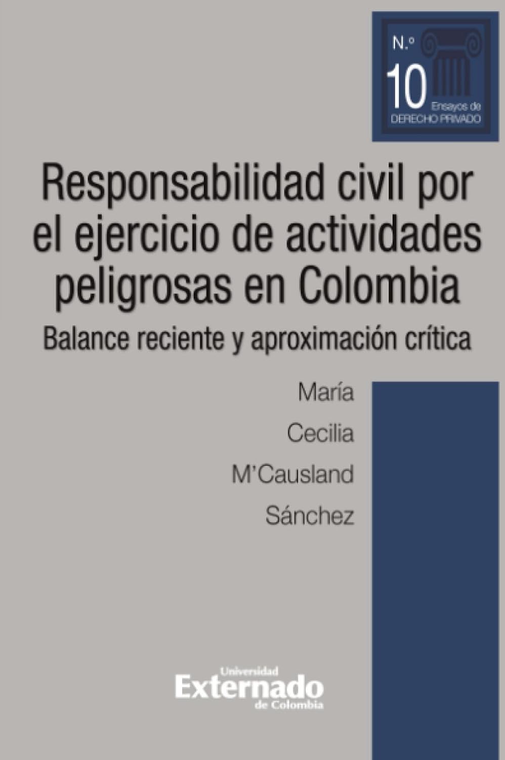 

Responsabilidad civil por el ejercicio de actividades peligrosas en Colombia: Balance reciente y aproximación crítica. Ensayos de Derecho Privado 10 (Spanish Edition) (Universidad Externado de Colombia)