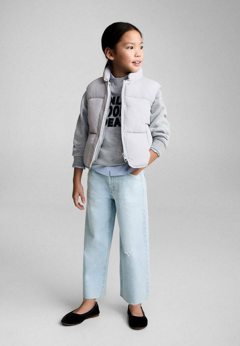 

Жилет Mango Kids, серый