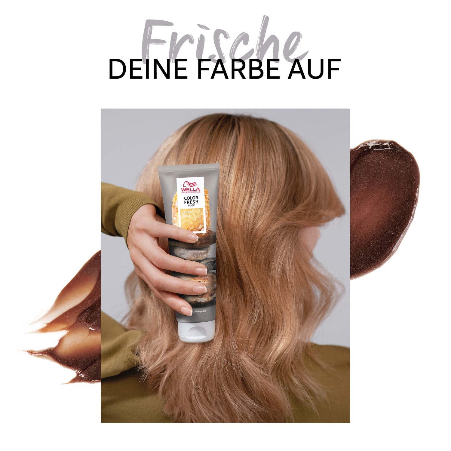 Маска для волос color fresh farbauffrischende pflegemaske Wella Professionals, golden gloss, объем 500 мл — фото 3