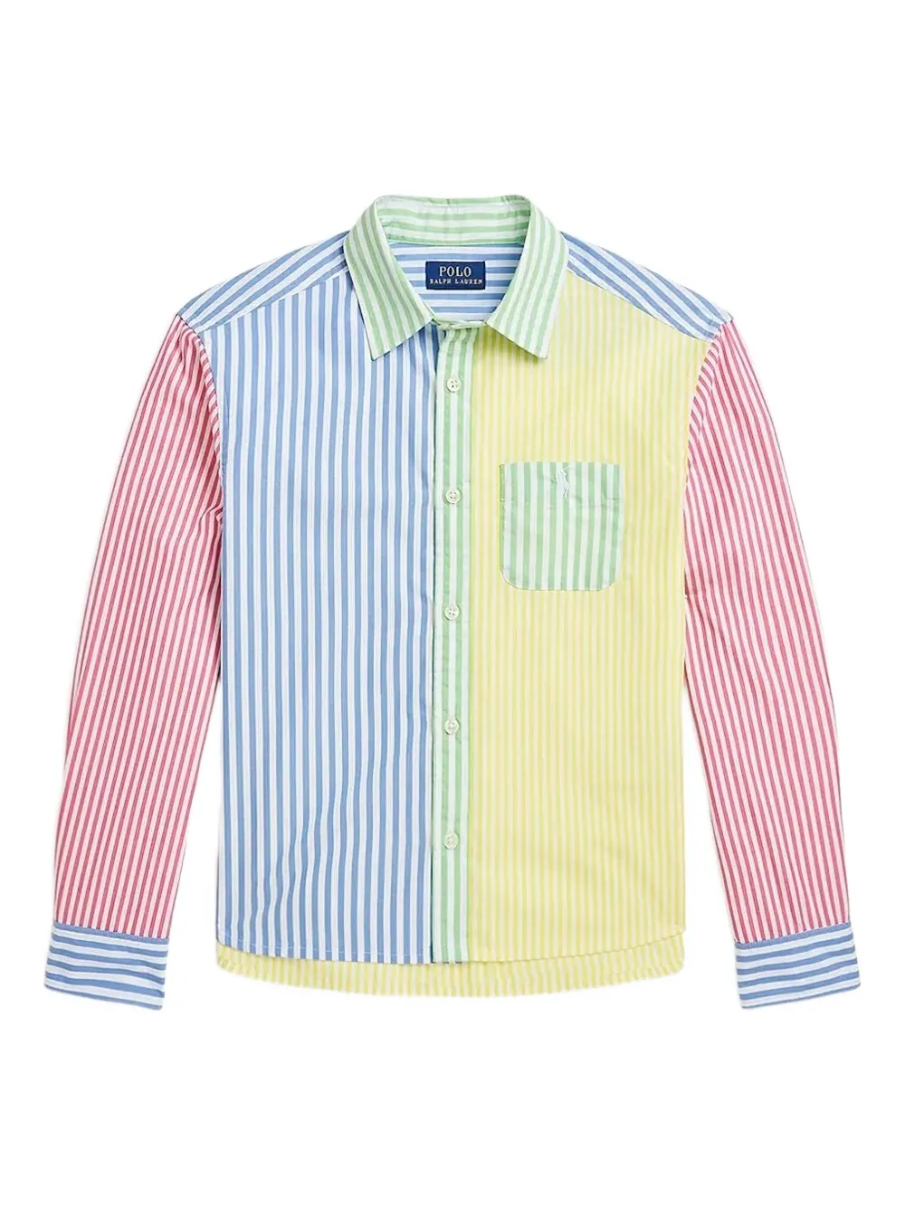 

Рубашка с полосатыми вставками POLO RALPH LAUREN, синий