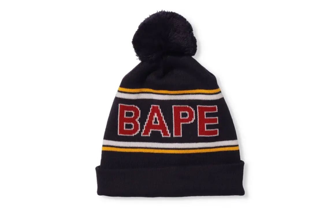 

Bape Вязаная Шапка с Помпоном FW21 A BATHING APE