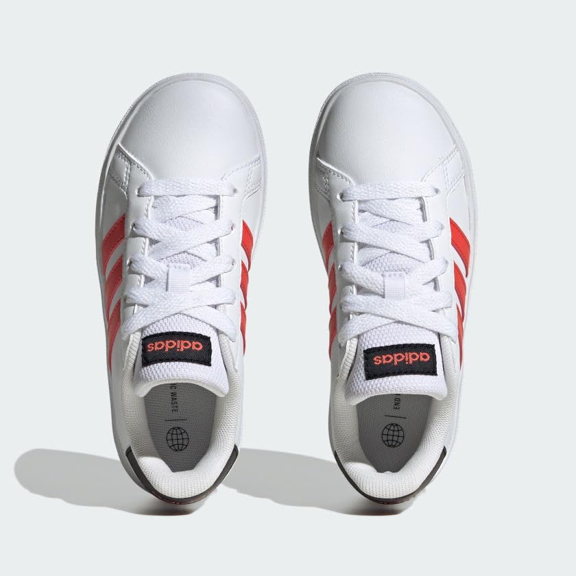 Кроссовки adidas Kids' Grand Court 2.0, белый/черный/красный/ярко-красный — фото 2