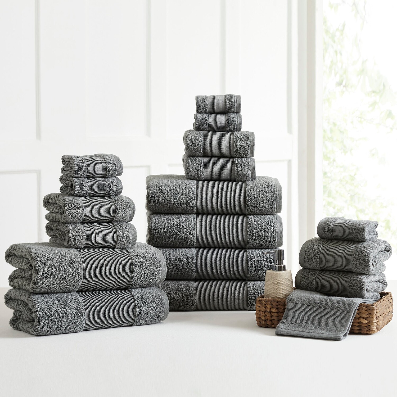 

Набор полотенец Modern Threads Air Cloud, 18 предметов, цвет Charcoal