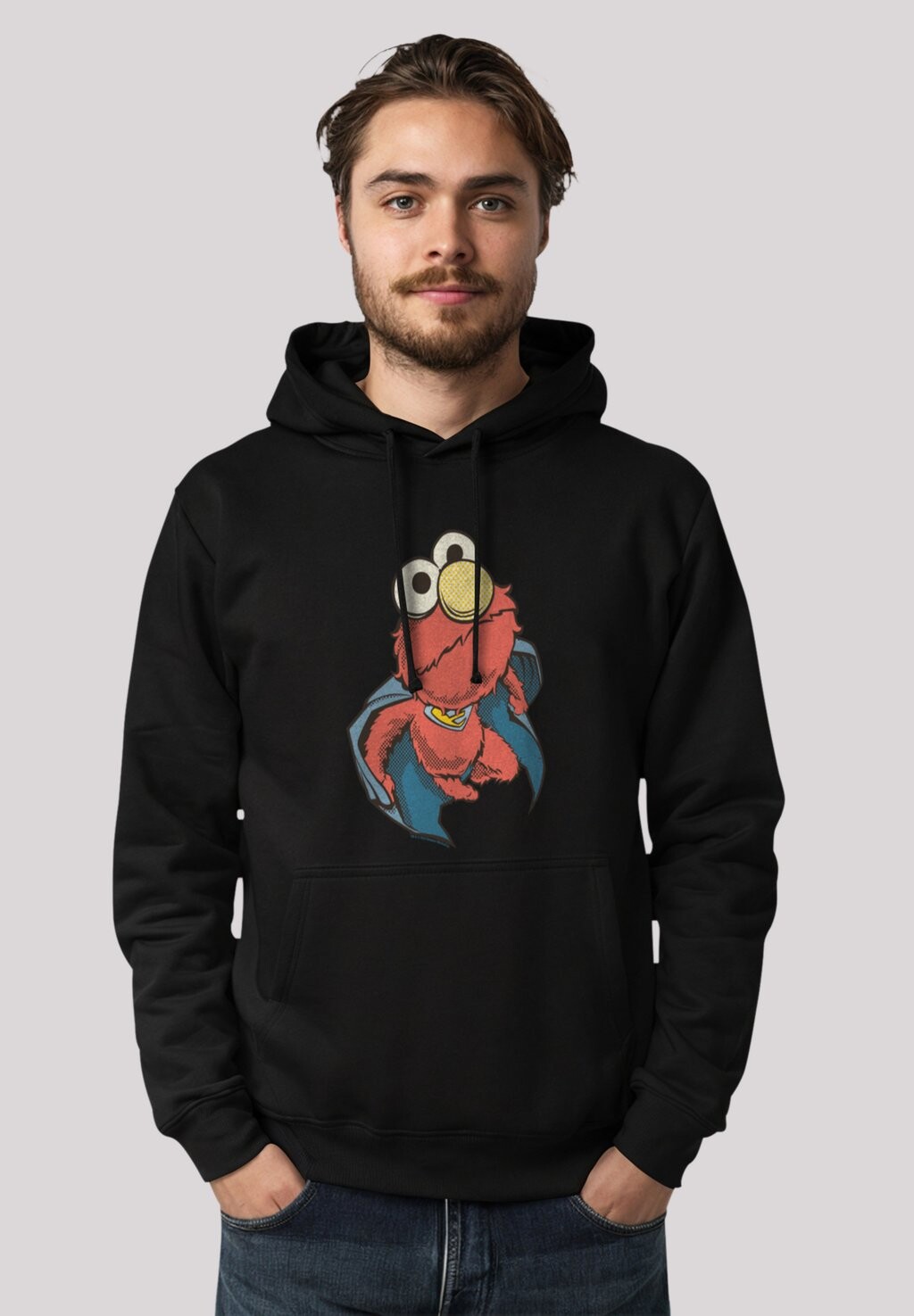 

Толстовка с капюшоном SESAMSTRASSE ELMO SUPERHERO F4NT4STIC, черный