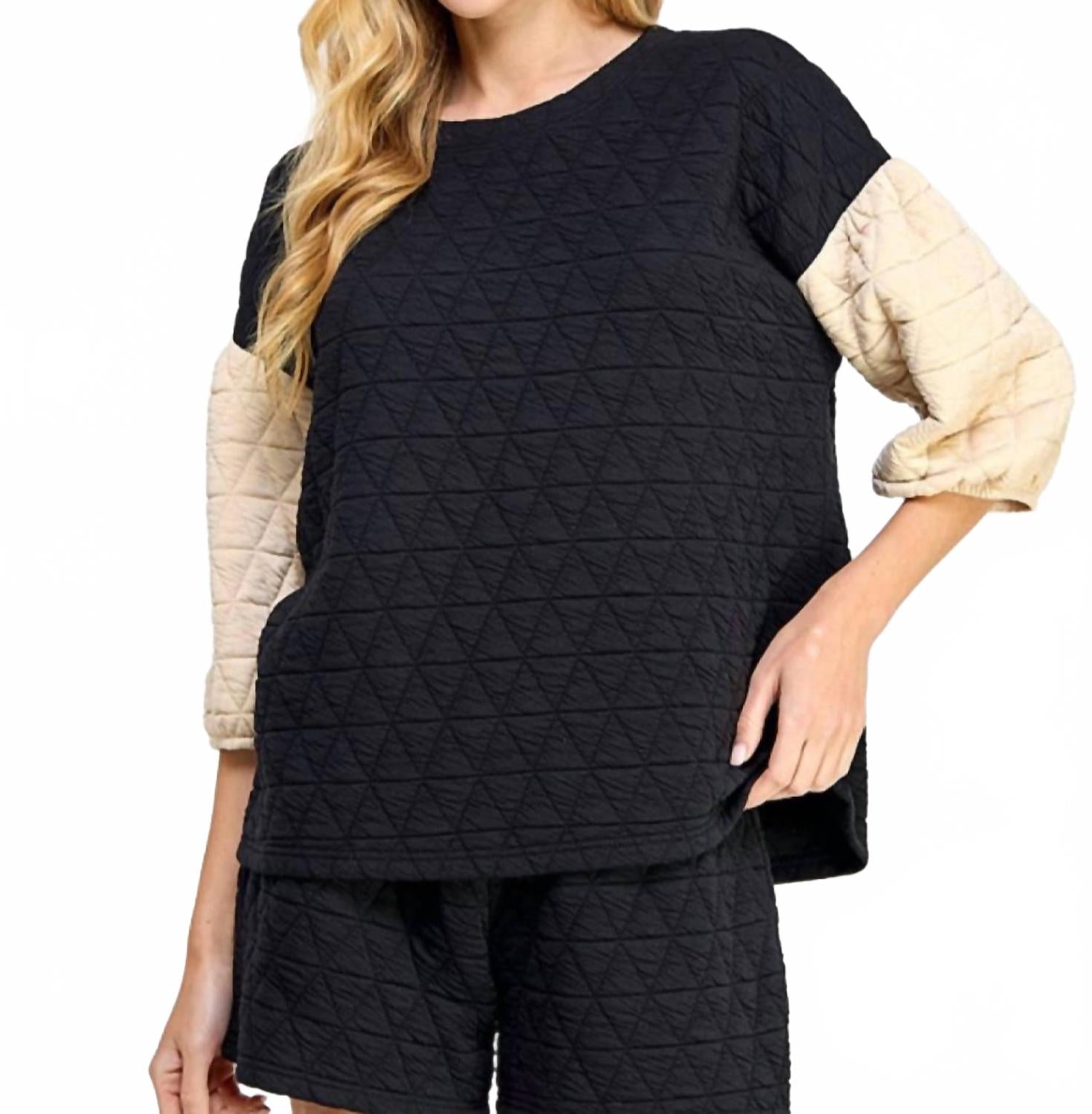 

Женский комплект Paloma с рукавами-фонариками, черный цвет See And Be Seen, черный