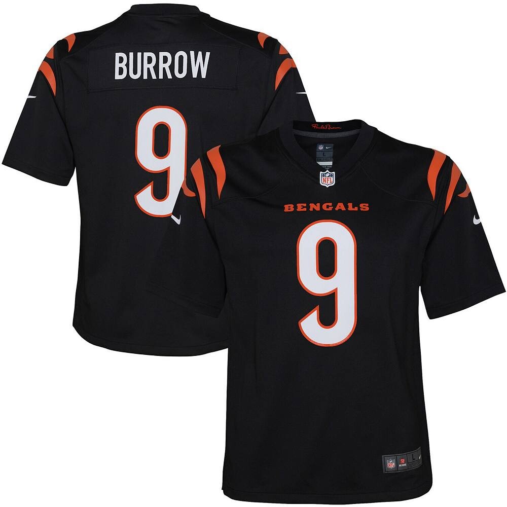 

Молодежный черный игровой трикотаж Nike Joe Burrow Cincinnati Bengals, цвет Bng Black