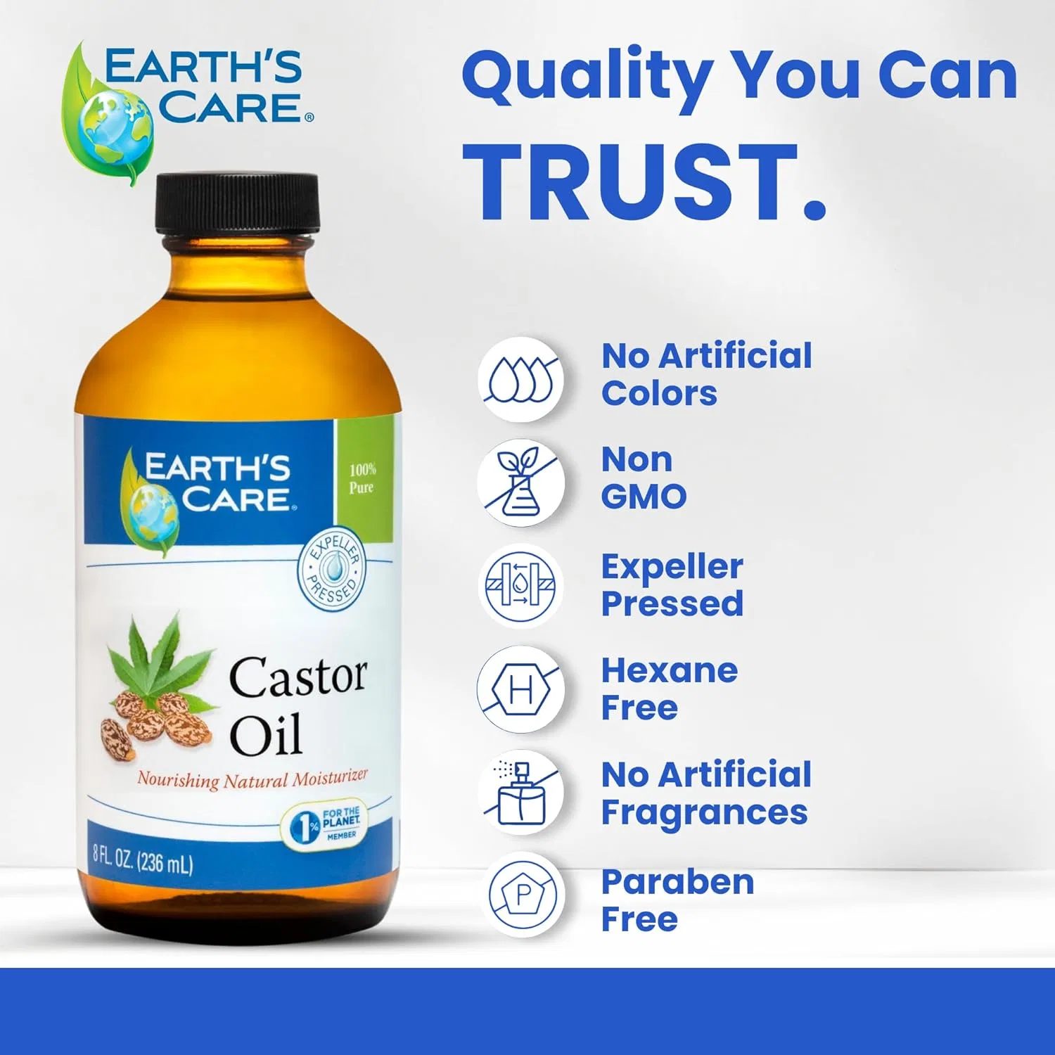 Касторовое масло 100% чистое 236 мл от Earth's Care Earth'S Care — фото 2