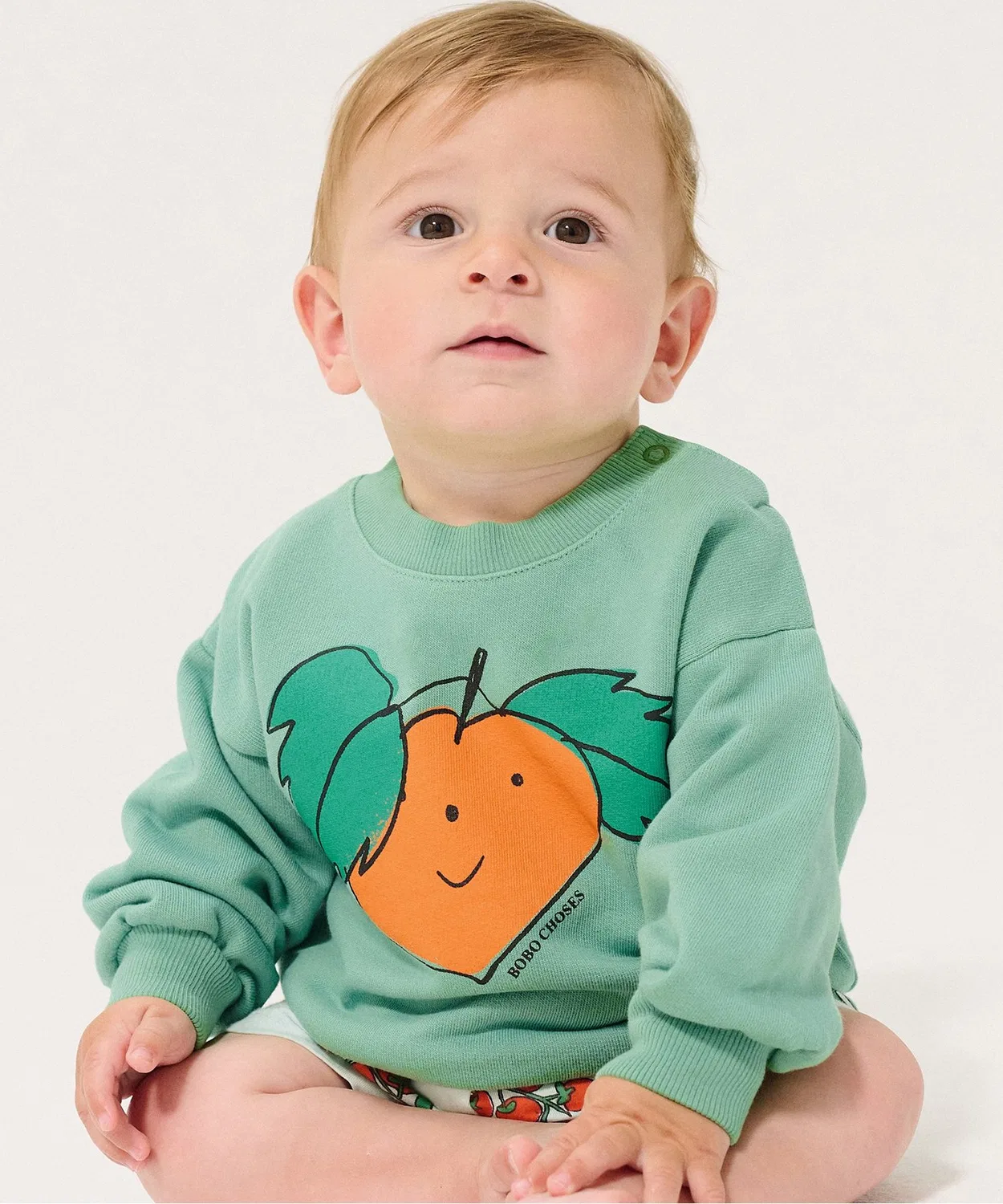 Свитшот Tangerine для малышей бренда BOBO CHOSES, зеленый
