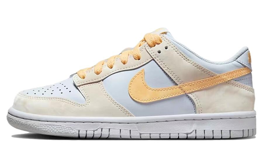 

Женские кроссовки для скейтбординга Nike Dunk Low, White/Yellow