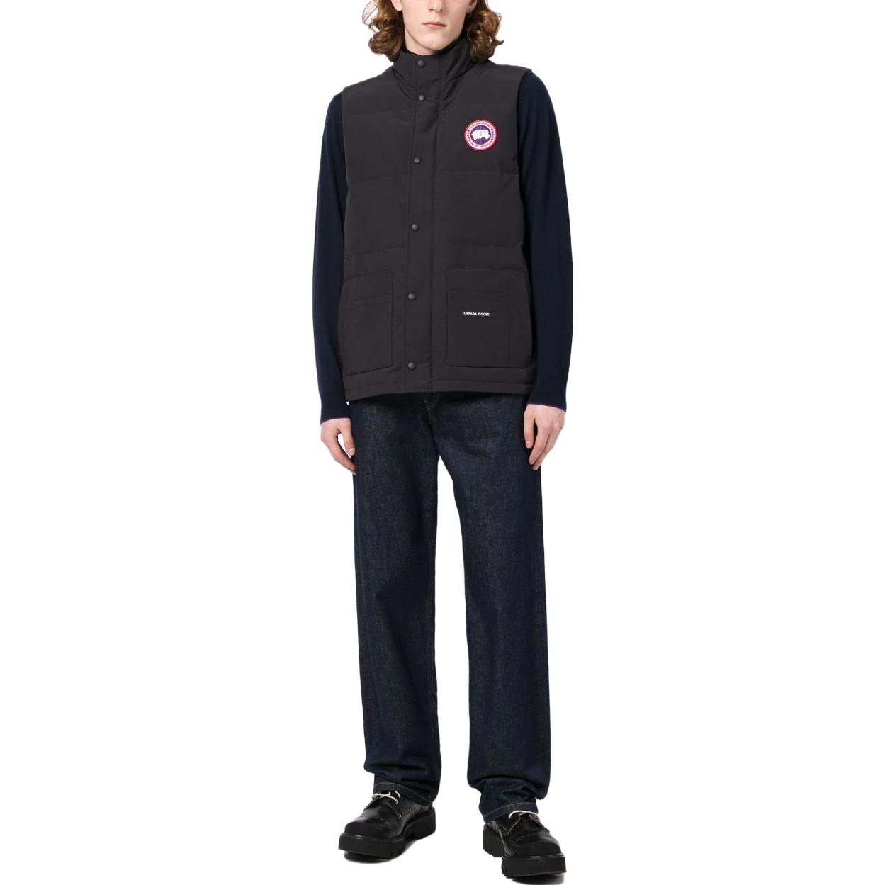 Фристайл пуховая жилетка с подкладкой Canada Goose, темно синий, красный, multicolor — фото 4