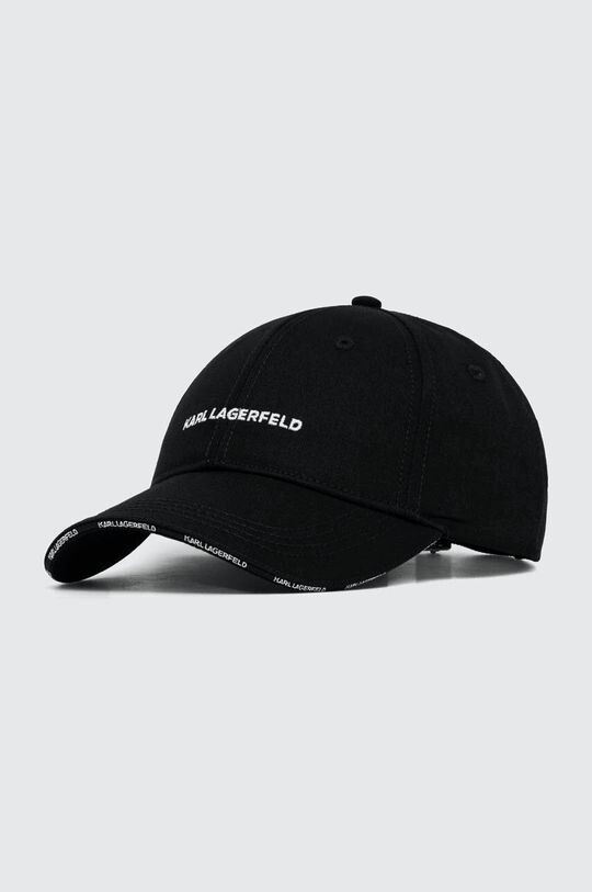 

Хлопковая бейсболка Карла Лагерфельда Karl Lagerfeld, черный