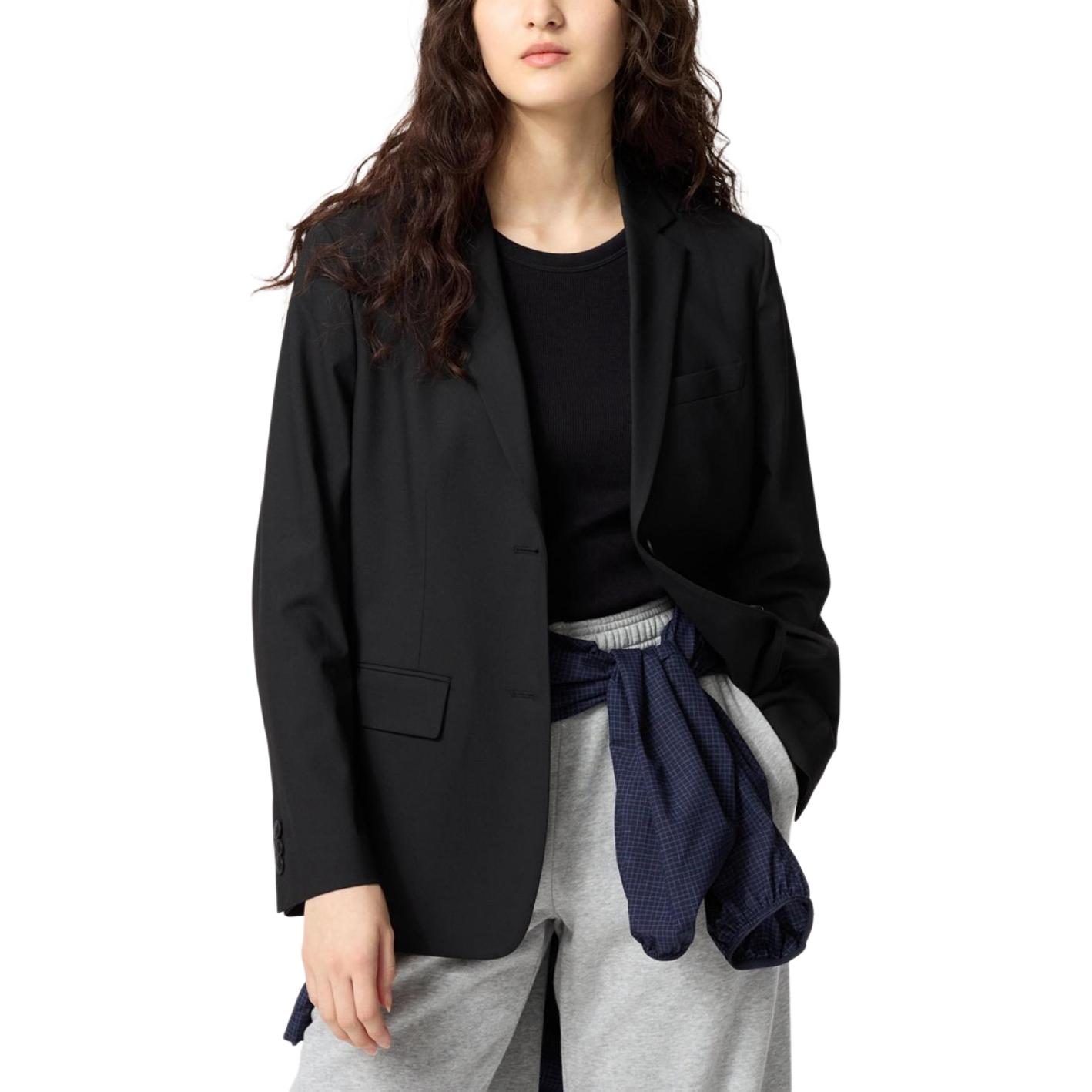 

UNIQLO Женский деловой костюм черный, Black