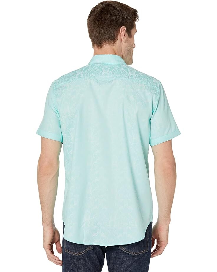 

Рубашка Robert Graham Highland Short Sleeve Woven Shirt, цвет Mint