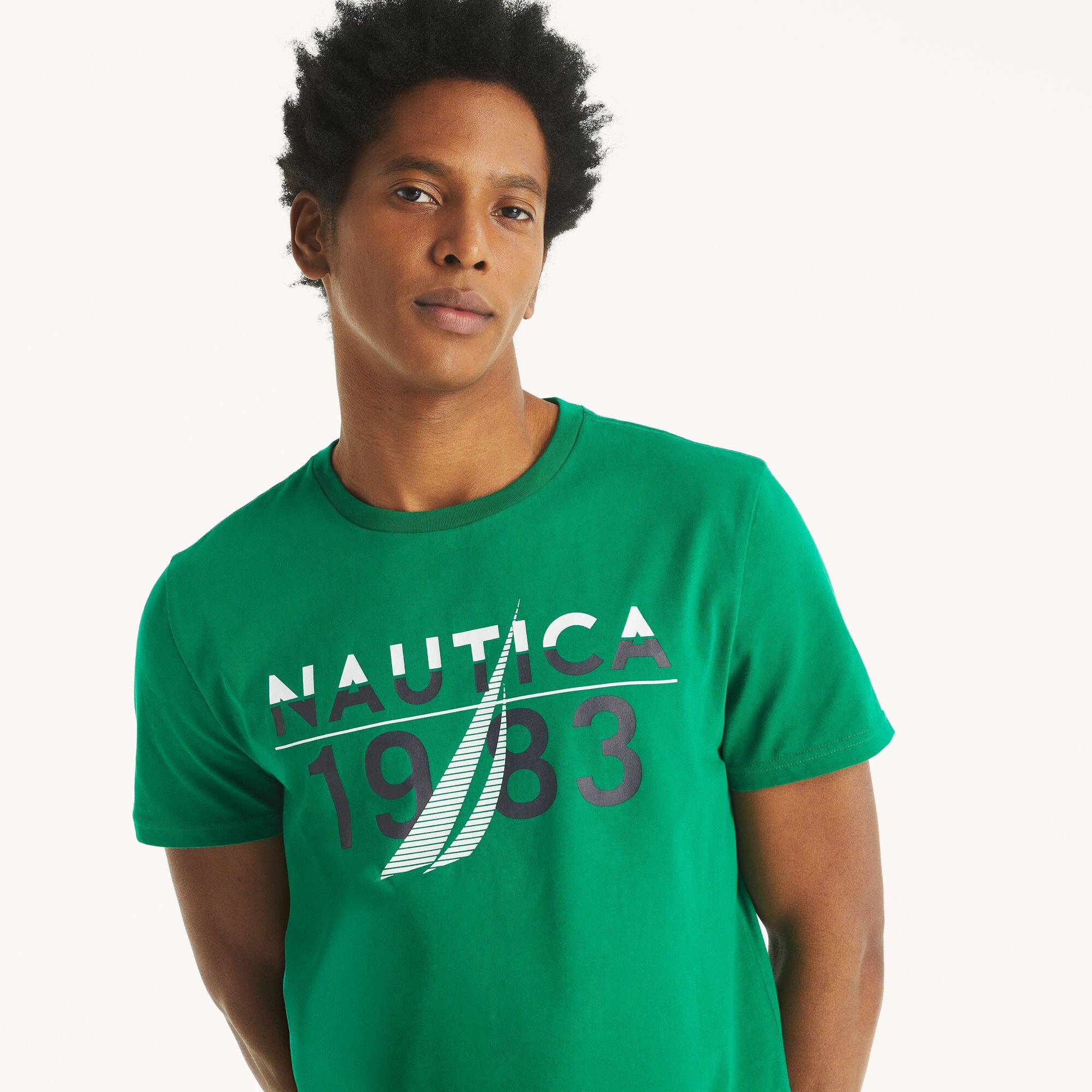 

Футболка с рисунком Nautica Mens 1983, цвет rolling green