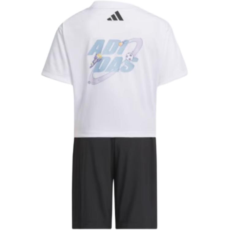 Adidas Повседневный спортивный комплект white/black для детей 3-7 лет — фото 3