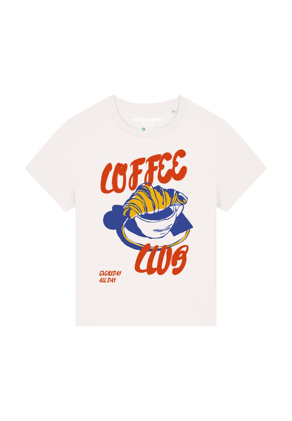 

Футболка с принтом COFFEE CLUB watapparel, белый