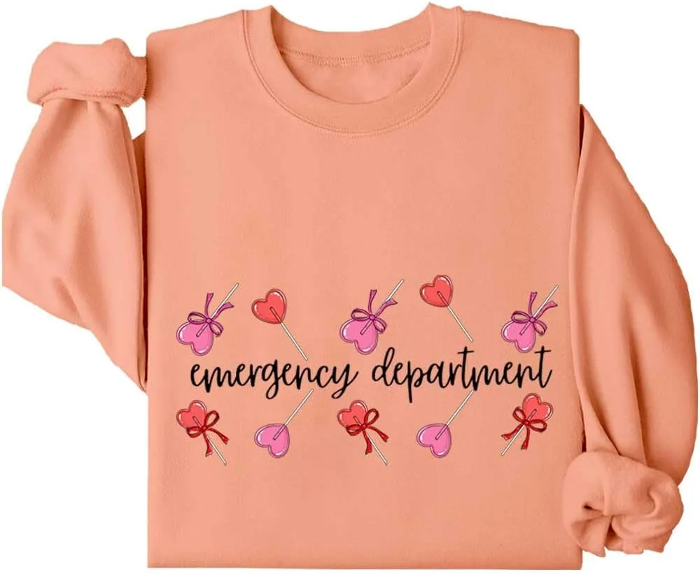 

Толстовка ER Valentine Sweatshirt Emergency Department, длинный рукав, несколько цветов Relliot