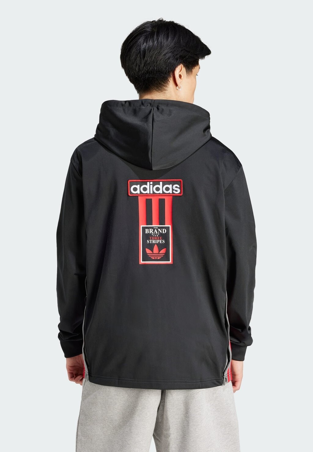 

Толстовка Adibreak Fz Hdy adidas Originals, цвет black/better scarlet/grey four