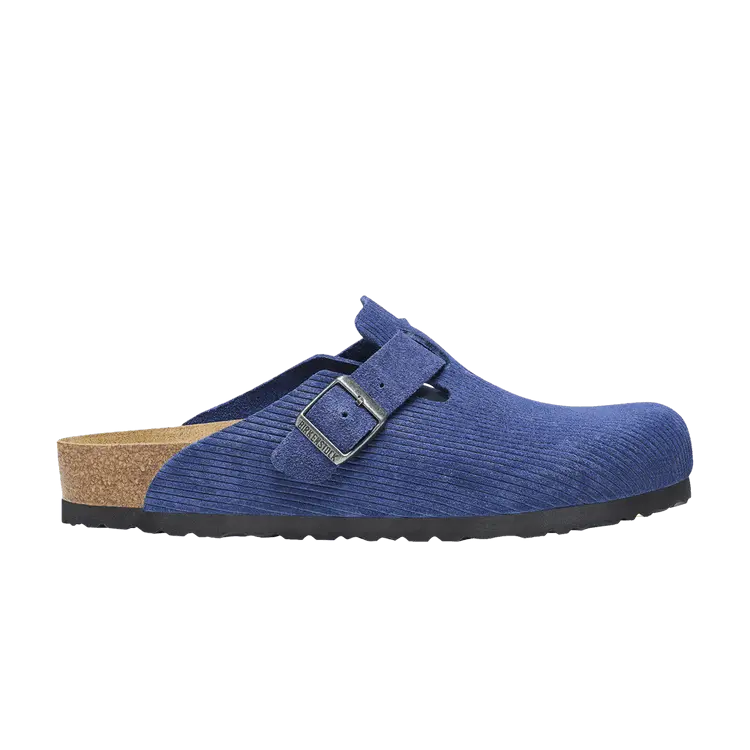 

Кроссовки Birkenstock Boston Suede Embossed Corduroy Narrow Indigo, синий