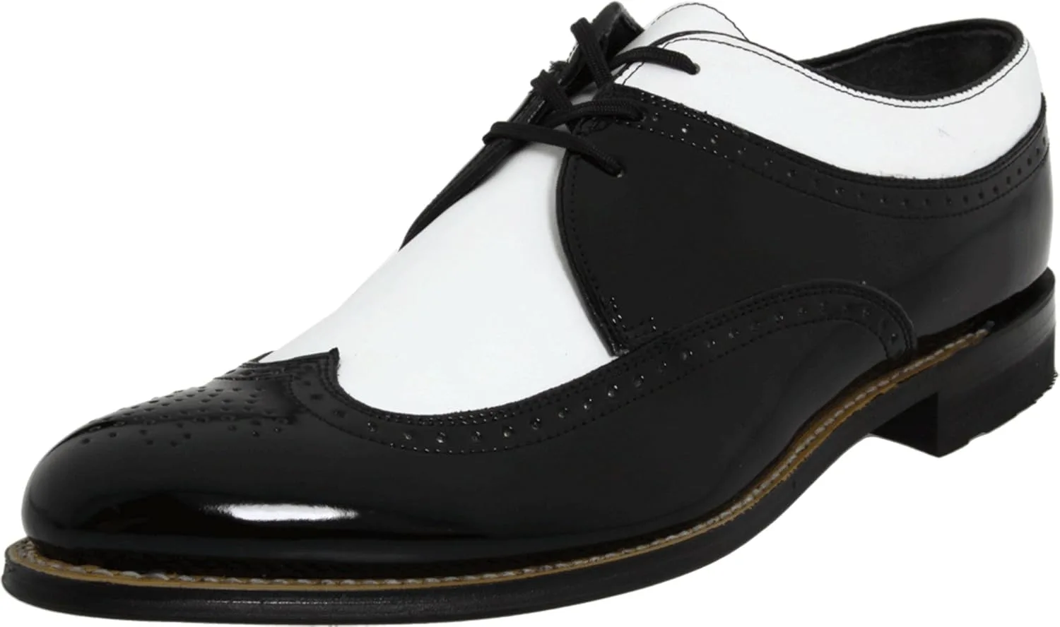 Мужские туфли Stacy Adams Dayton Ostrich Oxford, белый/черный