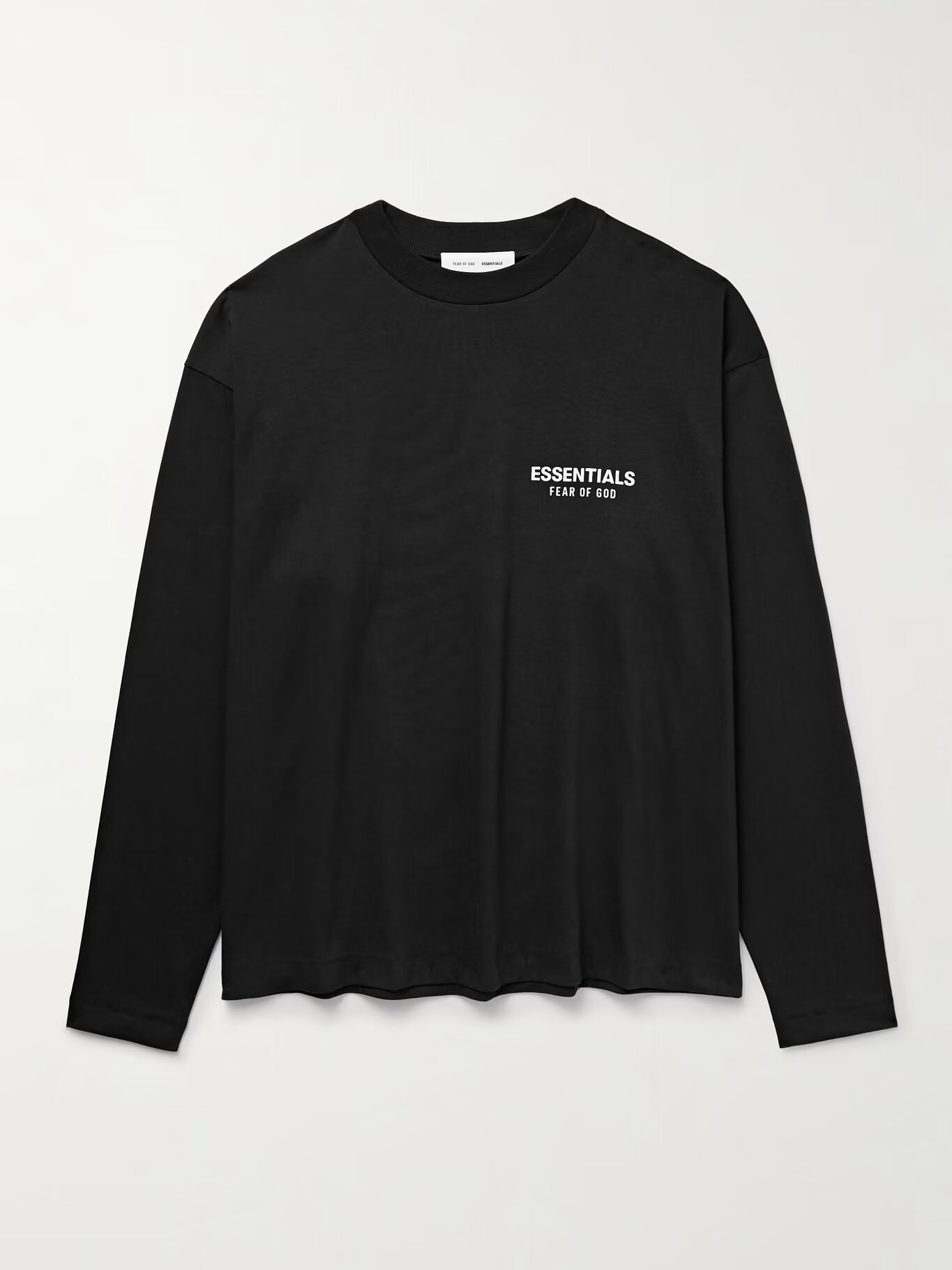 

Футболка из хлопкового джерси с логотипом FEAR OF GOD ESSENTIALS, черный