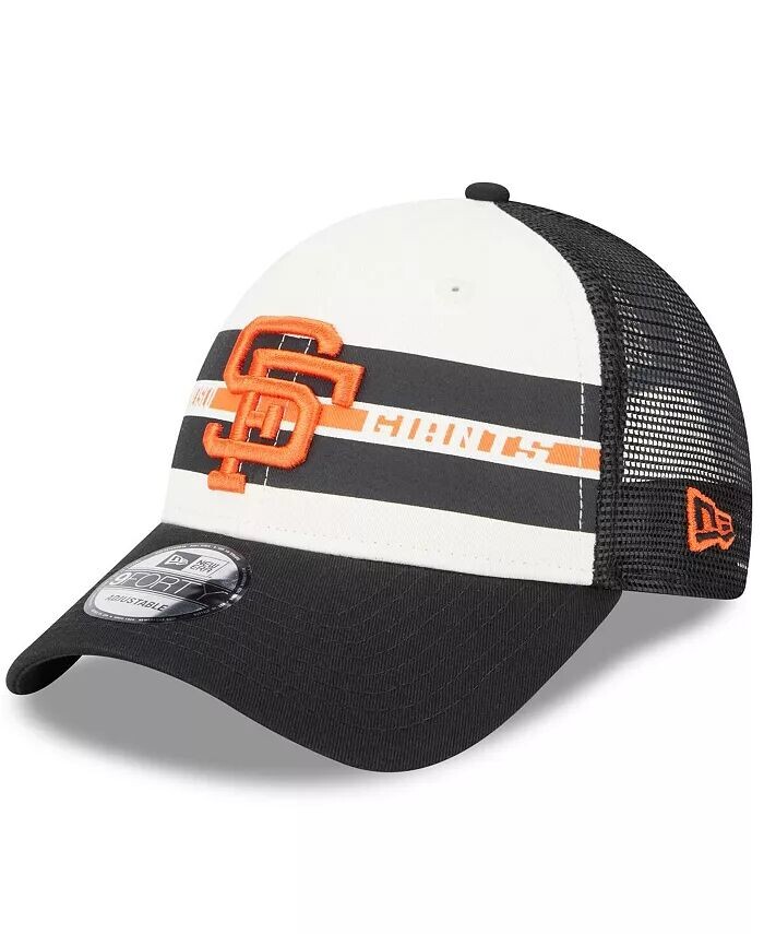 

Мужская бело-черная кепка San Francisco Giants Team Stripe Trucker 9FORTY Snapback New Era