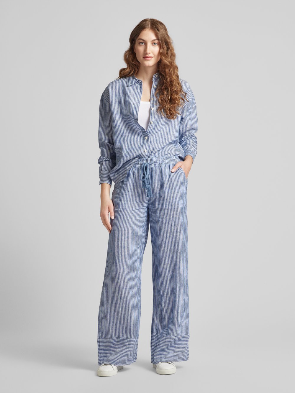 

Льняные брюки с полосатым узором Lauren Ralph Lauren