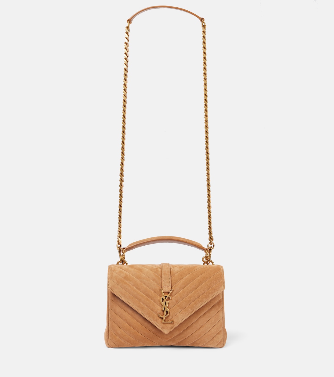 

Кожаная средняя наплечная сумка Collège Medium Saint Laurent, Cinnamon