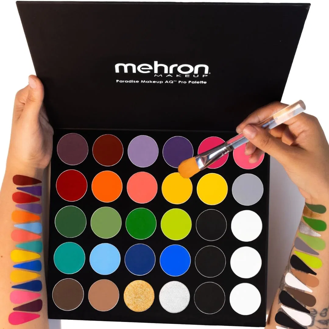 Палитра для лица и тела Mehron Paradise AQ Pro Face Paint 30 цветов мультиколор — фото 2
