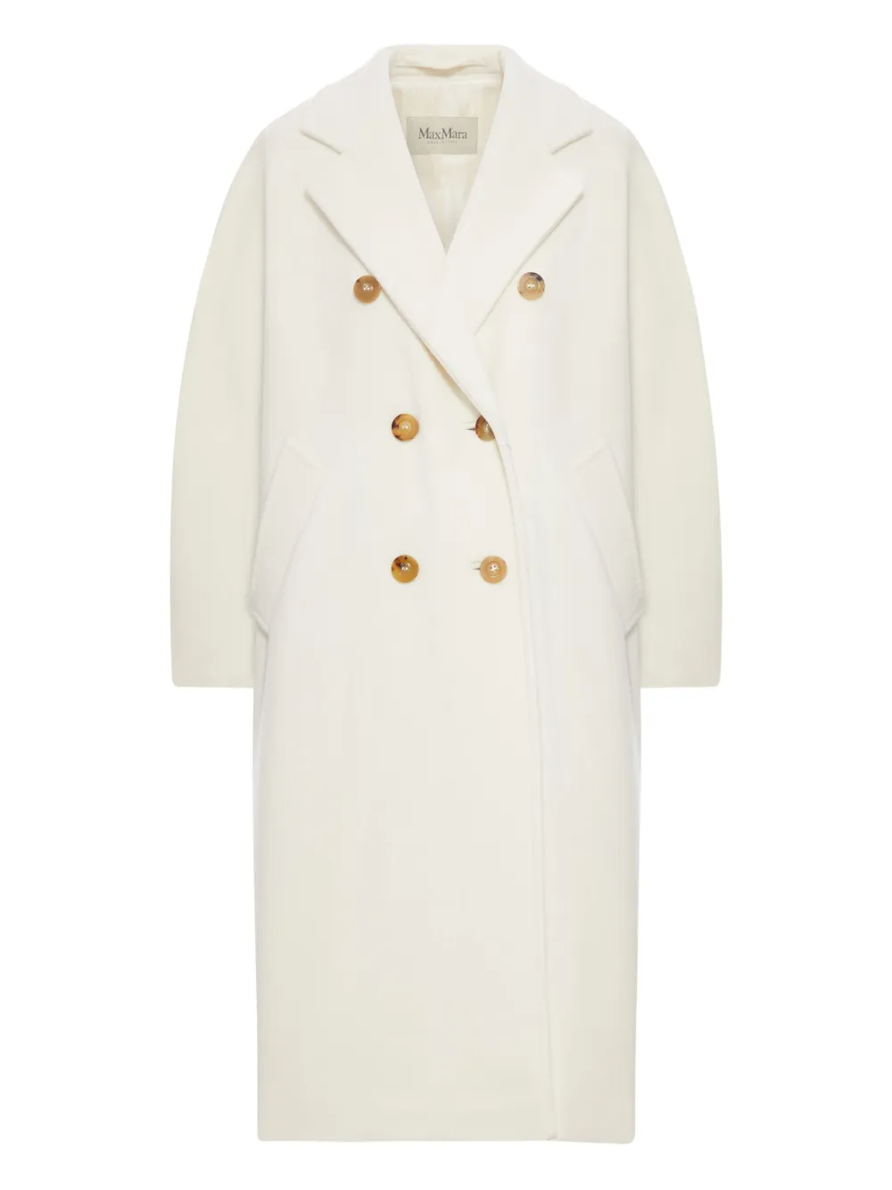 

Двубортное шерстяное пальто Max Mara, белый