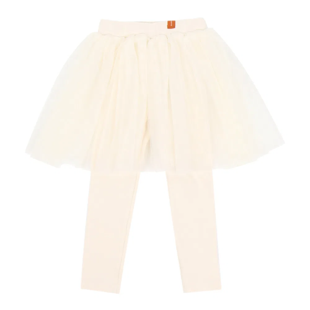 Леггинсы BABYBLEE из хлопка с эластаном кремовые