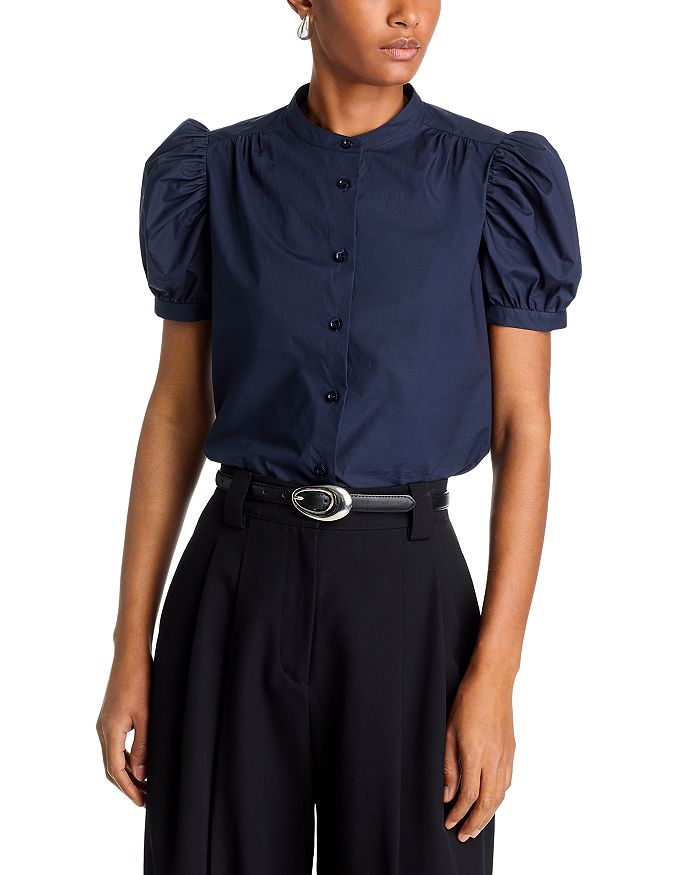 

Топ с драпировкой FRAME, синий