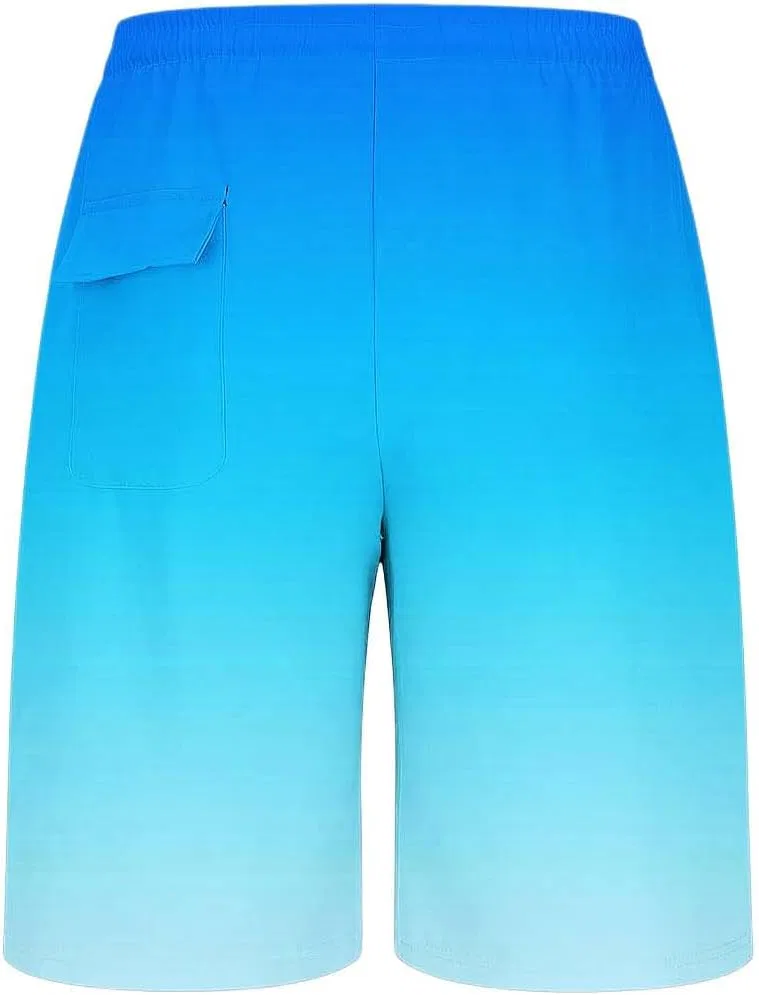 Шорты спортивные с градиентным принтом, Quick Dry Breathable, Sky Blue — фото 4