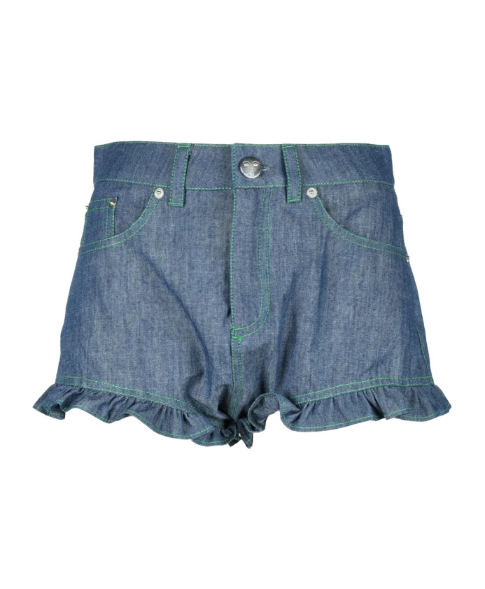 

Хлопковые шорты с высокой талией и карманами Vivetta, синий