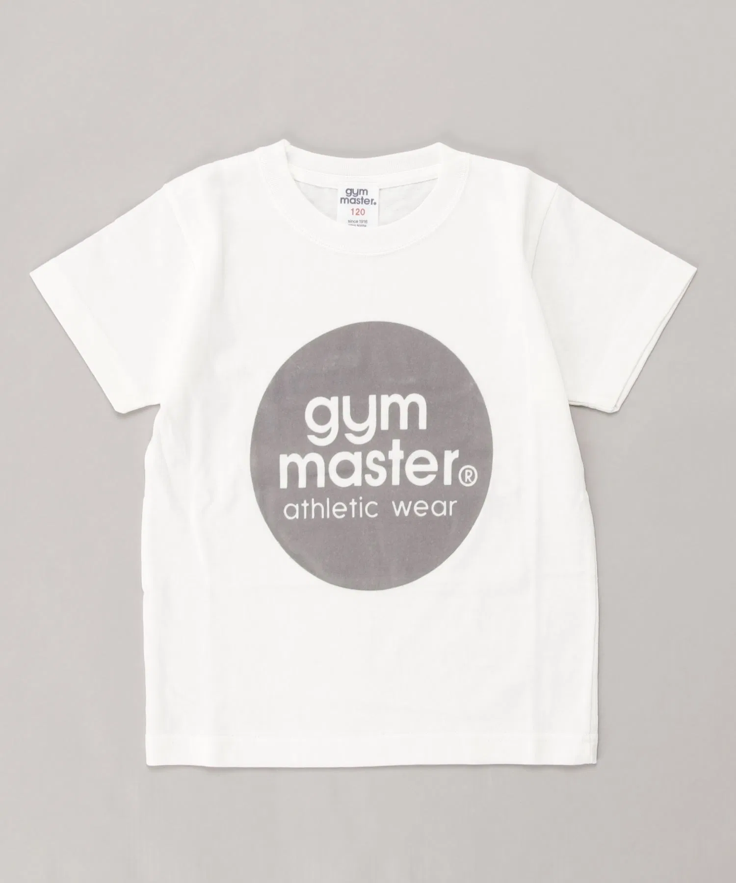 Детская футболка с круглым логотипом Gym Master белая