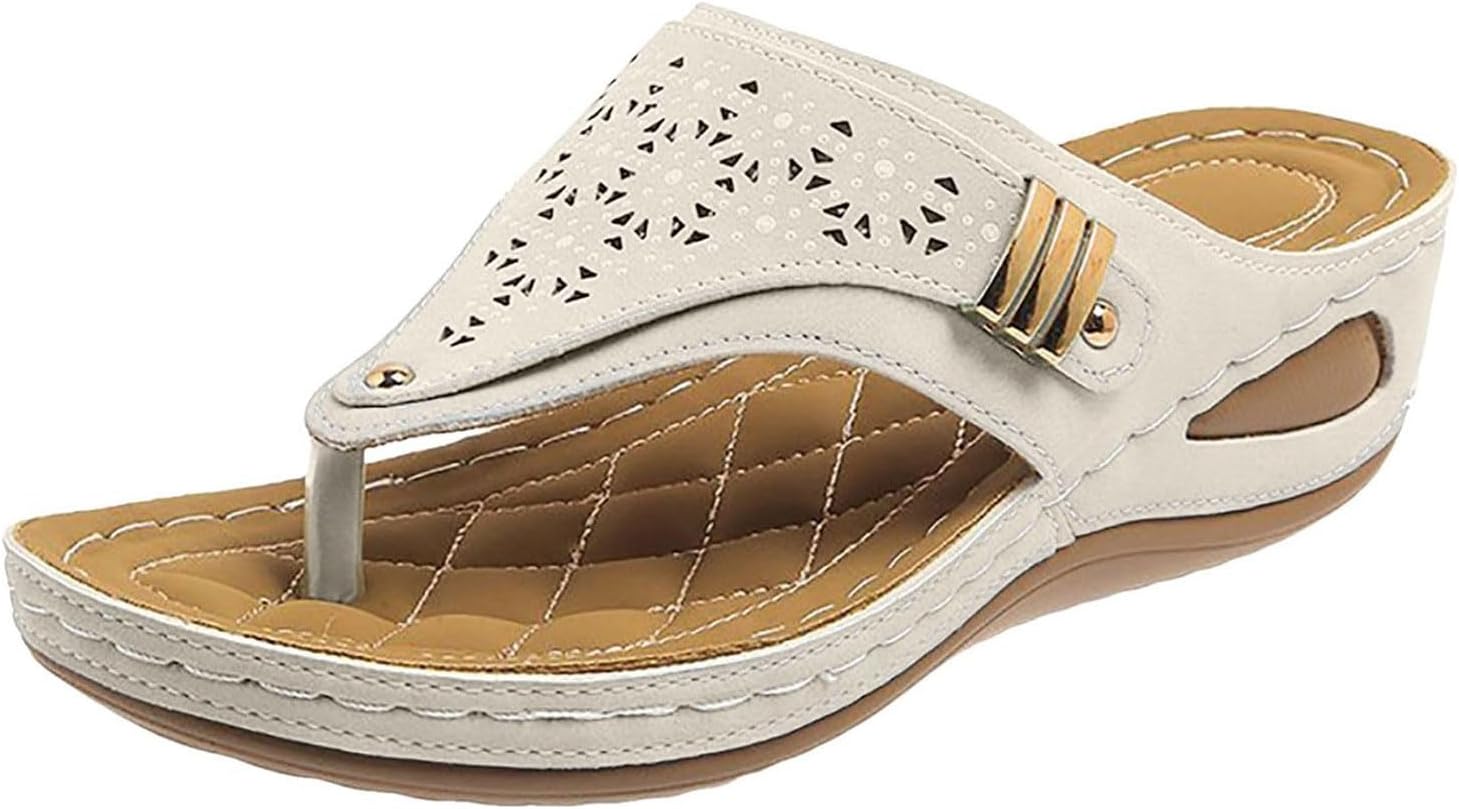 

Ортопедические сандалии для женщин, женские ортопедические сандалии на танкетке, дышащие сетчатые спортивные сандалии с отверстиями, удобная обувь для ходьбы с противоскользящей подошвой и поддержкой свода стопы, летние сандалии для пляжа Generi...