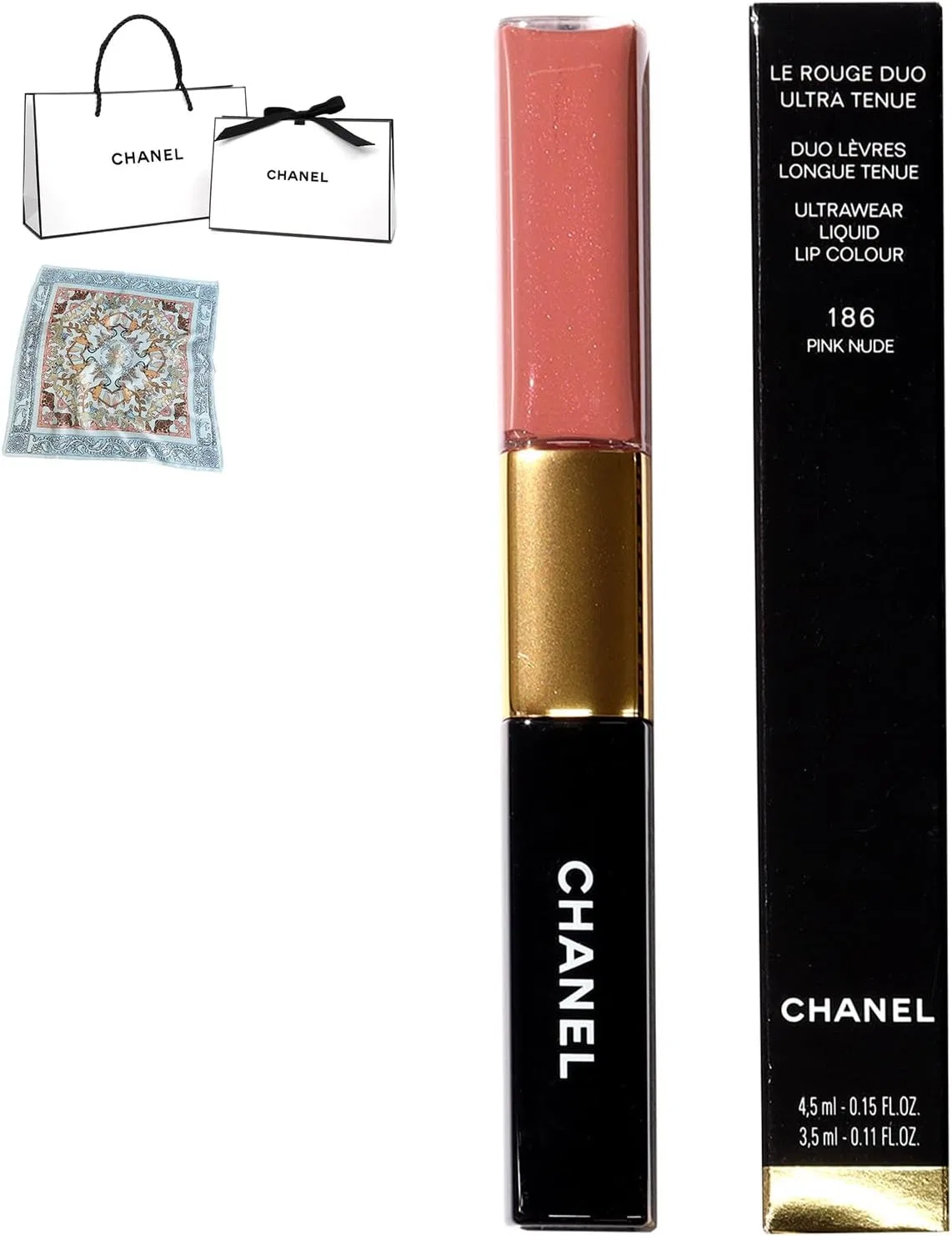 Губная помада 2-в-1 Chanel Le Rouge Duo Ultra Tuniu, оттенок Pink Nude