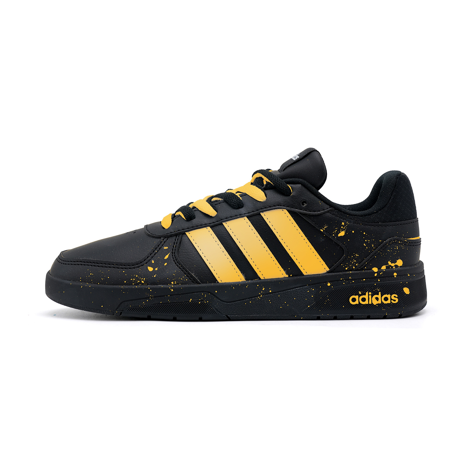 

Adidas Neo Courtbeat Nightfall Gilded Star Thermal Cushioning Low top Skateboard Shoes Unisex Black Yellow