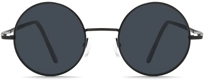 

Модные ретро-очки, миниатюрные, маленькие, круглые, черные, подходят для мужчин и женщин, с круглыми линзами и защитой от УФ-излучения UV400 JJZPGZIN, Black