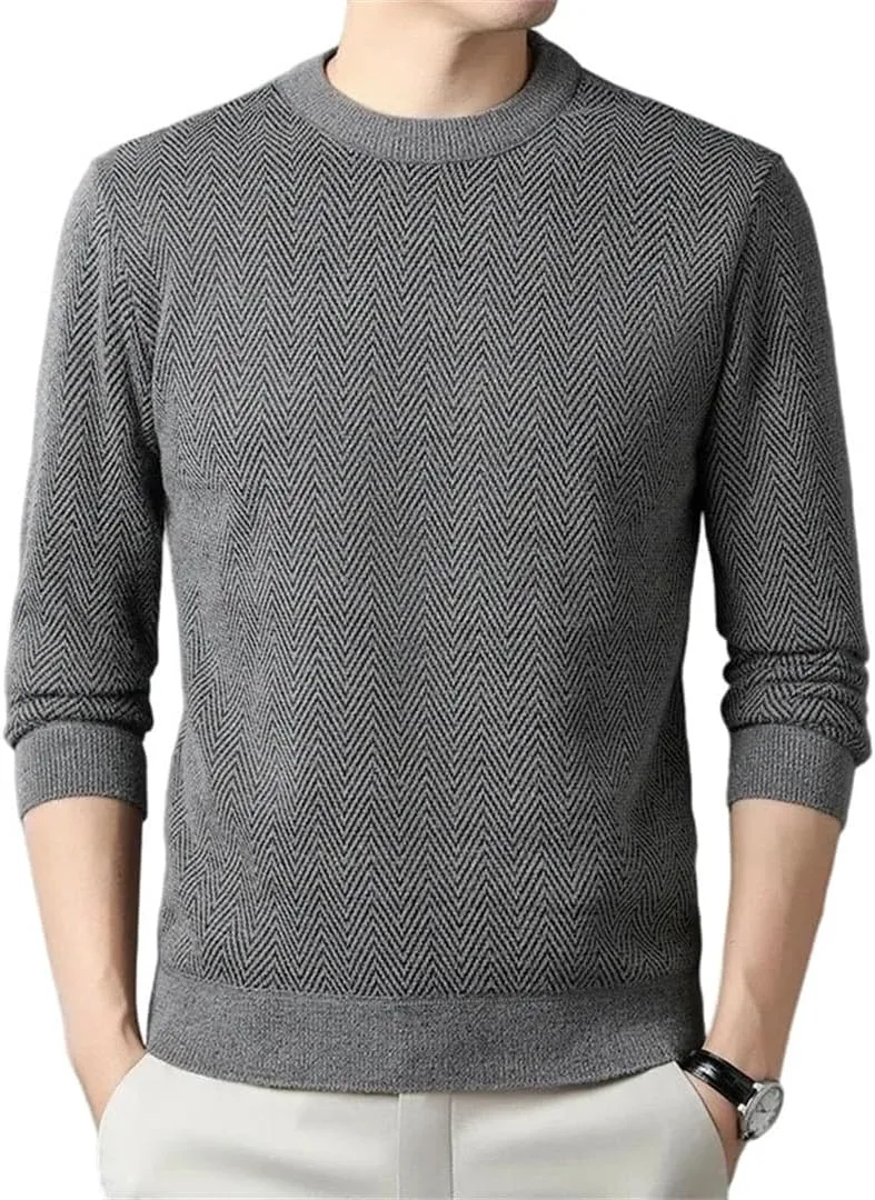 

Мужской свитер из шерстяной смеси с круглым вырезом