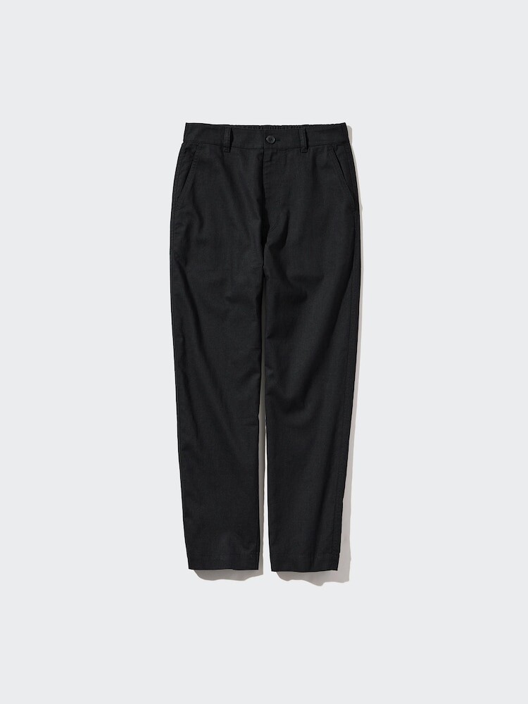 

Зауженные брюки из смеси льна и хлопка Uniqlo, цвет 09 черный