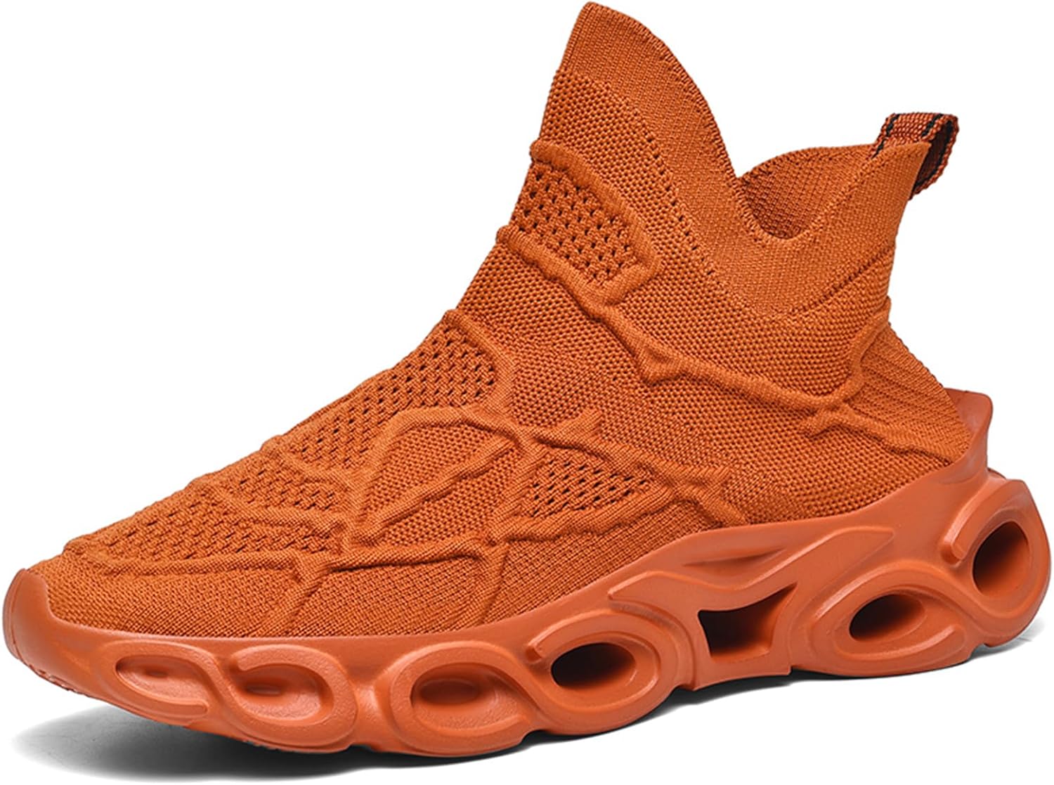 

Мужские кроссовки-носочки на шнуровке, высокие кеды, легкие беговые кроссовки, теннисные спортивные кроссовки, повседневные прогулочные кроссовки для мужчин Generic, оранжевый
