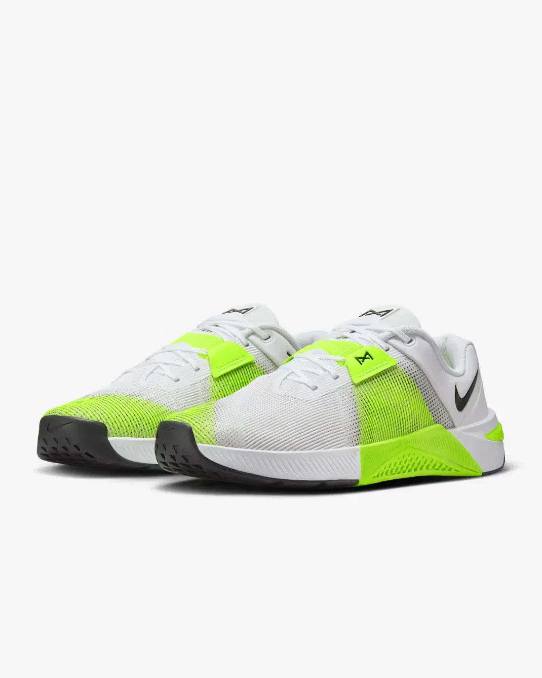Кроссовки Nike Metcon 10 HJ1875-101 белые, ярко-зеленые, на шнуровке, для тренировок, MEW279