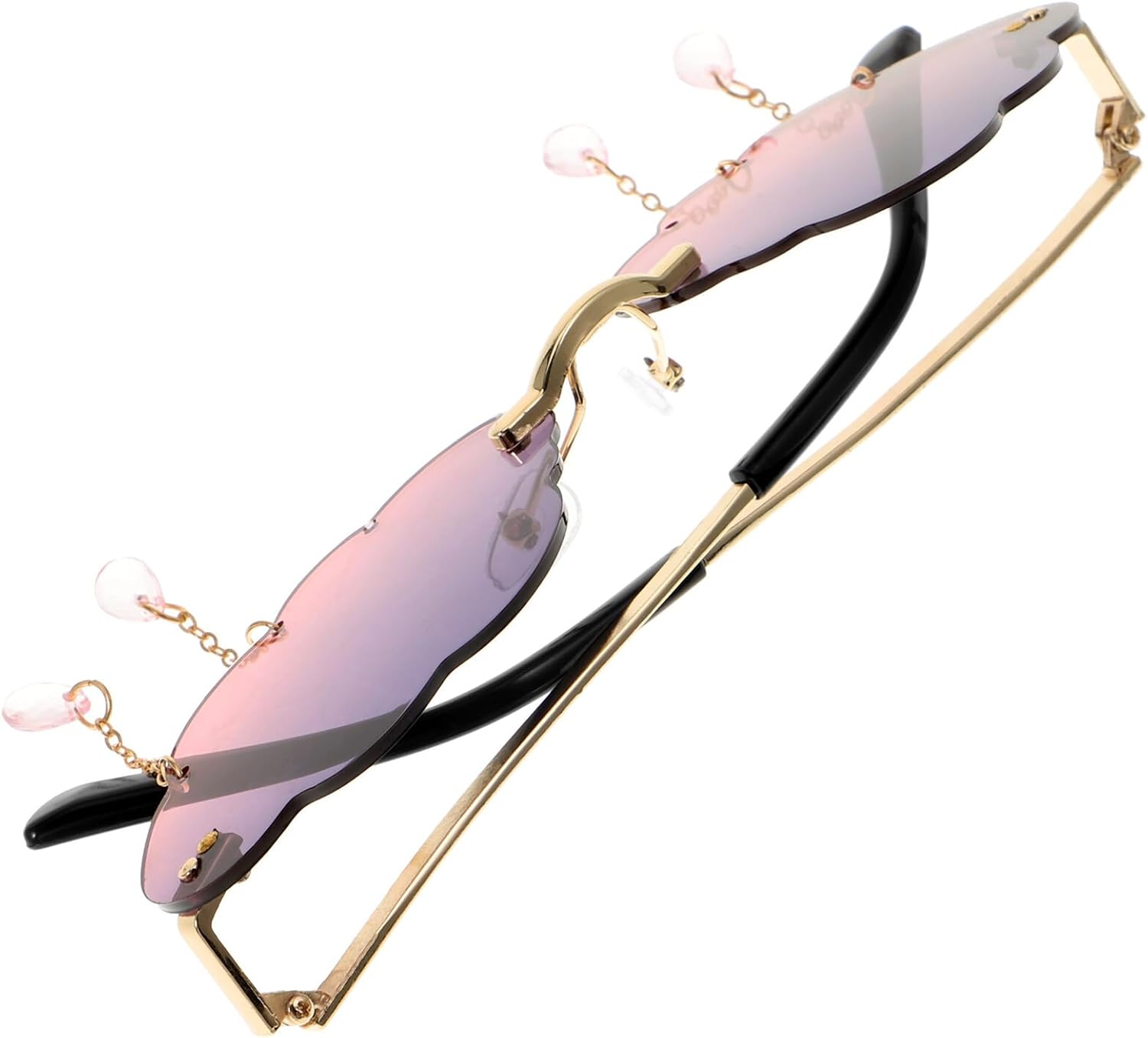 

Женские солнцезащитные очки FRCOLOR с необычным рисунком в виде ракушек, модные очки с фотографическим дизайном в виде ракушек, светло-золотистые, большие, стильные, для уличного стиля и отдыха на природе