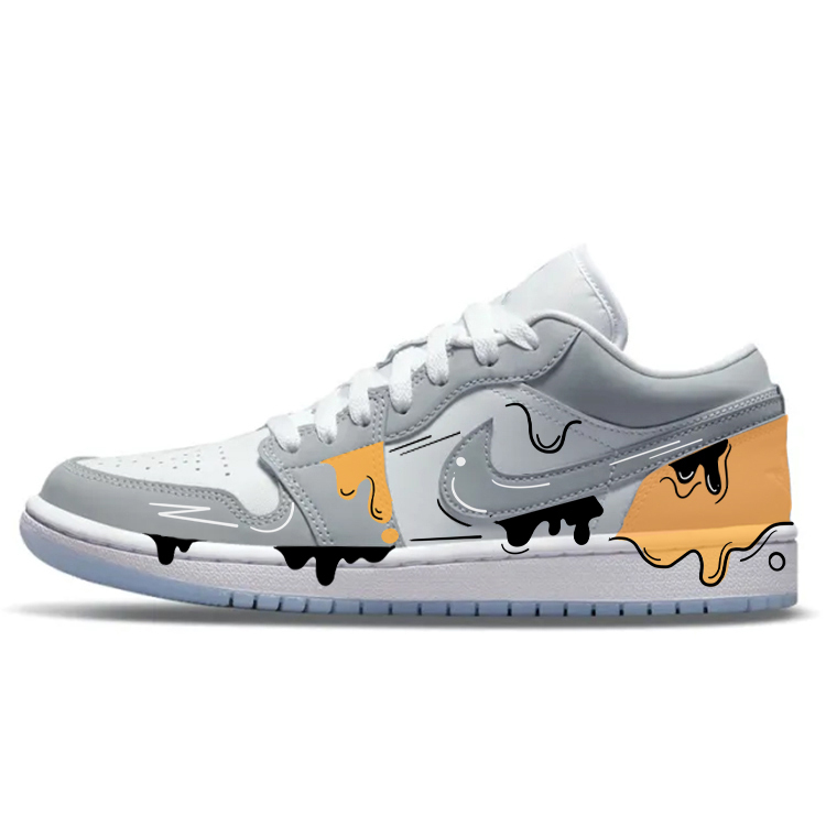 

Jordan Винтажные баскетбольные кроссовки Air 1 для женщин низкие серо-белые, цвет Gray White