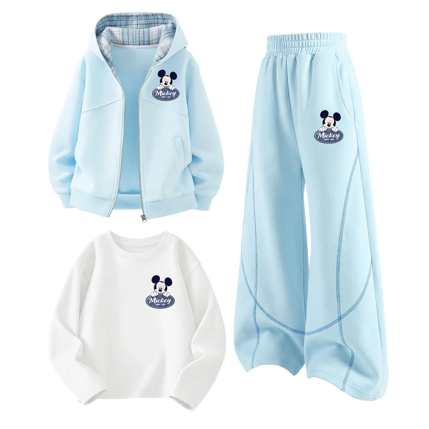 Детский спортивный комплект из 3 предметов Disney, Di Tanci K Pudding Blue+Di Tanci K Pudding Blue+Di Tanci K White
