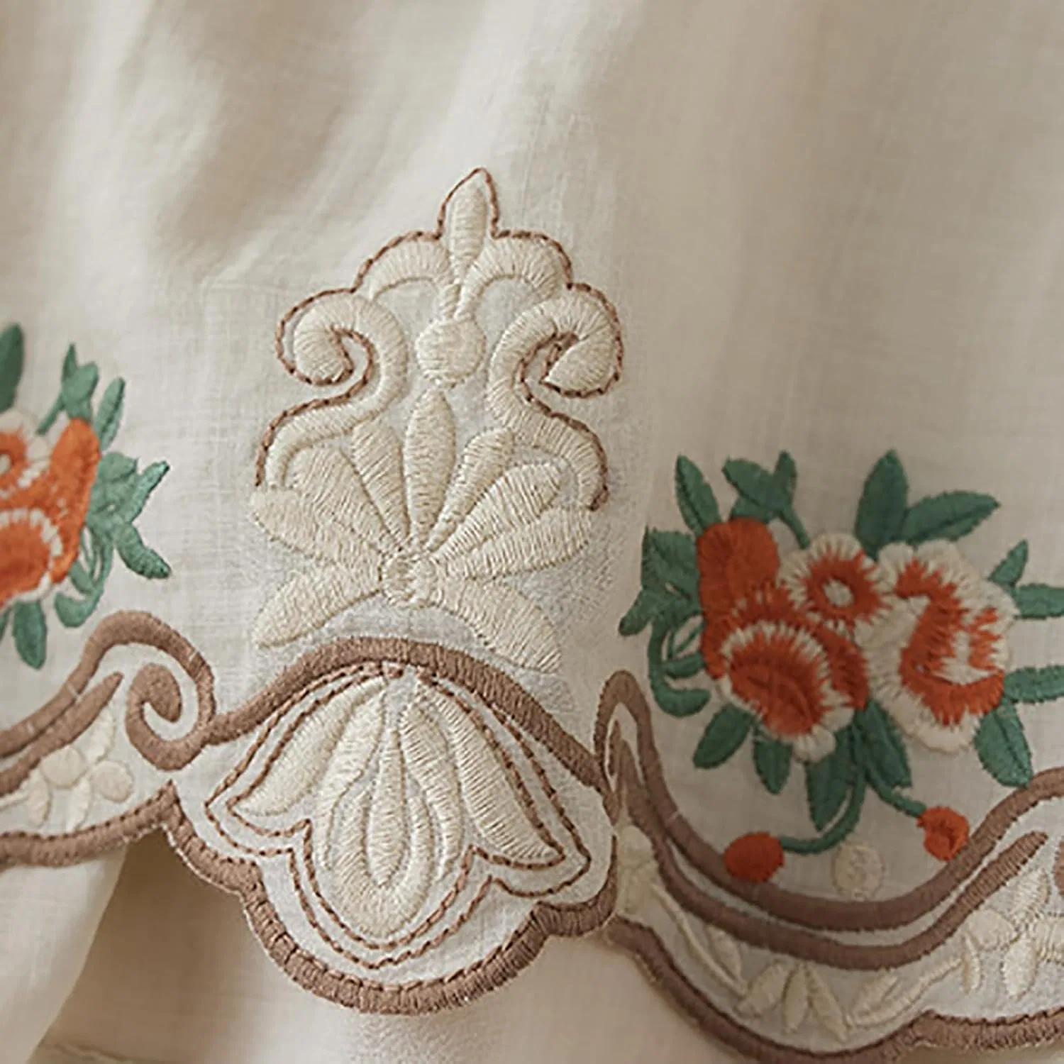 Блуза из льна и хлопка, семирукавная, Womens linen Shirts, белый — фото 4