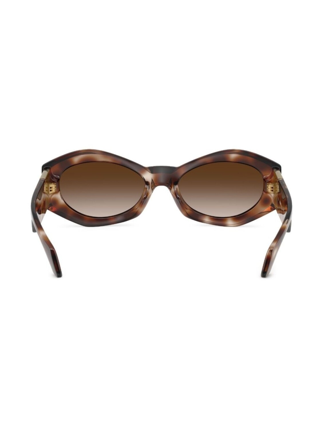 Солнцезащитные очки в овальной оправе с декором Medusa Versace Eyewear, коричневый — фото 4